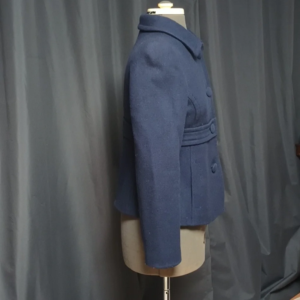 Old Navy Navy Blue Pea Coat Like Tailored Design - Picture 4 of 7